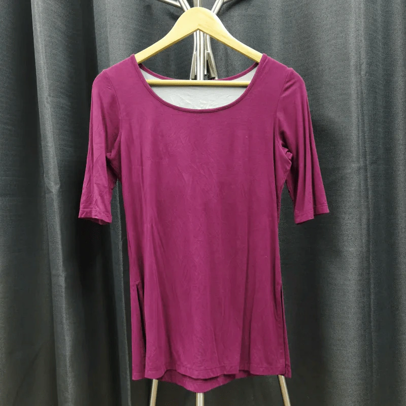 เสื้อยืดแขนสั้น สีชมพูเข้ม อก 36 นิ้ว, ยาว 26 นิ้ว รูปที่ 1