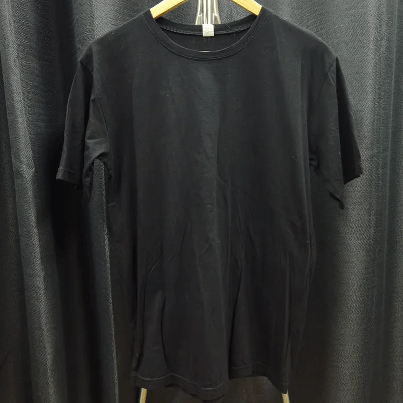 เสื้อยืดแขนสั้น สีดำ อก 40 นิ้ว, ลาย 26 นิ้ว รูปที่ 1