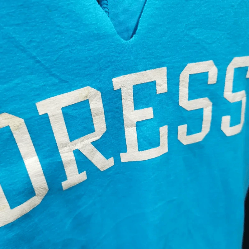 เสื้อแขนกุด คอวี สีฟ้า อก 38 นิ้ว, ยาว 25 นิ้ว รูปที่ 3