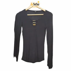 เสื้อแขนยาว สีดำ อก 30-56 นิ้ว, ยาว 23 นิ้ว รูปที่ 1