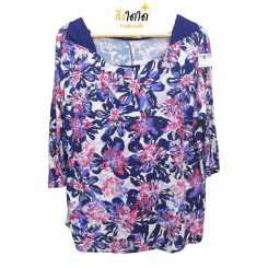 เสื้อลายดอกไม้ อกฟรีไซส์, ยาว 24 นิ้ว รูปที่ 1
