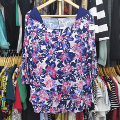 เสื้อลายดอกไม้ อกฟรีไซส์, ยาว 24 นิ้ว รูปที่ 2