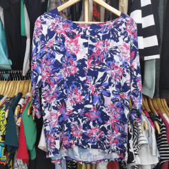 เสื้อลายดอกไม้ อกฟรีไซส์, ยาว 24 นิ้ว รูปที่ 4