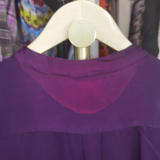 เสื้อเชิ้ตแขนยาว สีม่วง Zara อก 44-46 นิ้ว, ยาว 30 นิ้ว รูปที่ 4