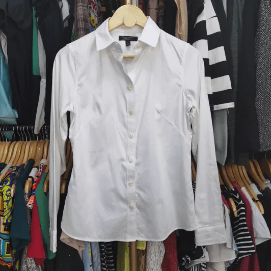 เสื้อเชิ้ตแขนยาวสีขาว อก 37 นิ้ว, ยาว 26 นิ้ว รูปที่ 2