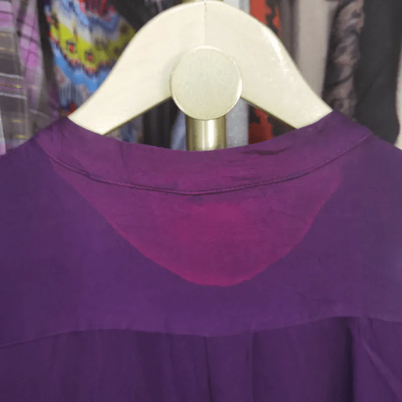 เสื้อเชิ้ตแขนยาว สีม่วง Zara อก 44-46 นิ้ว, ยาว 30 นิ้ว รูปที่ 4