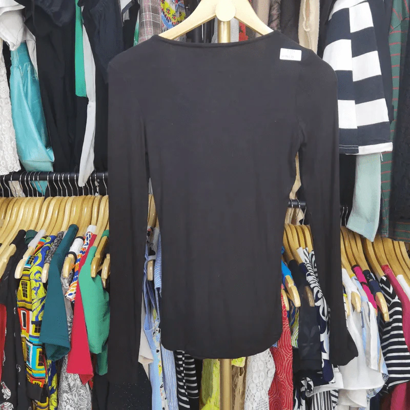 เสื้อแขนยาว สีดำ อก 30-56 นิ้ว, ยาว 23 นิ้ว รูปที่ 6
