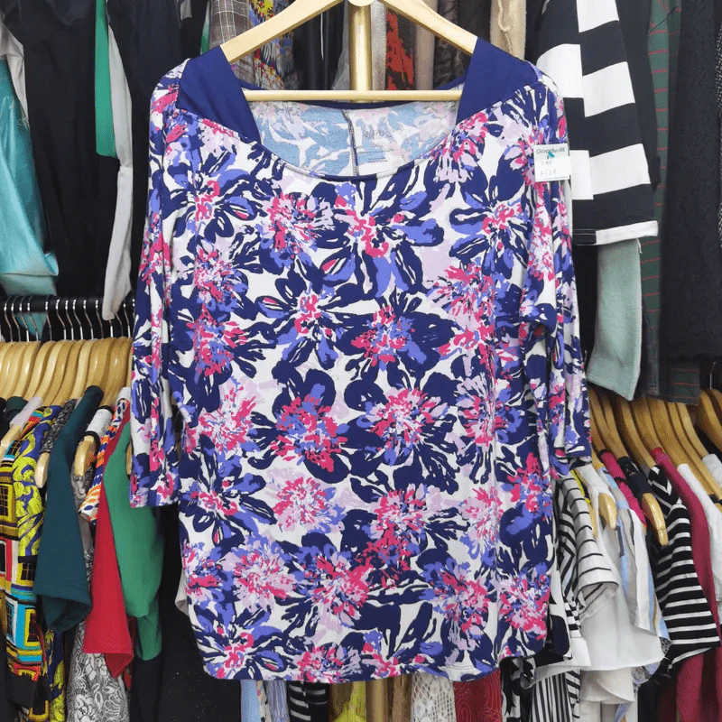 เสื้อลายดอกไม้ อกฟรีไซส์, ยาว 24 นิ้ว รูปที่ 2