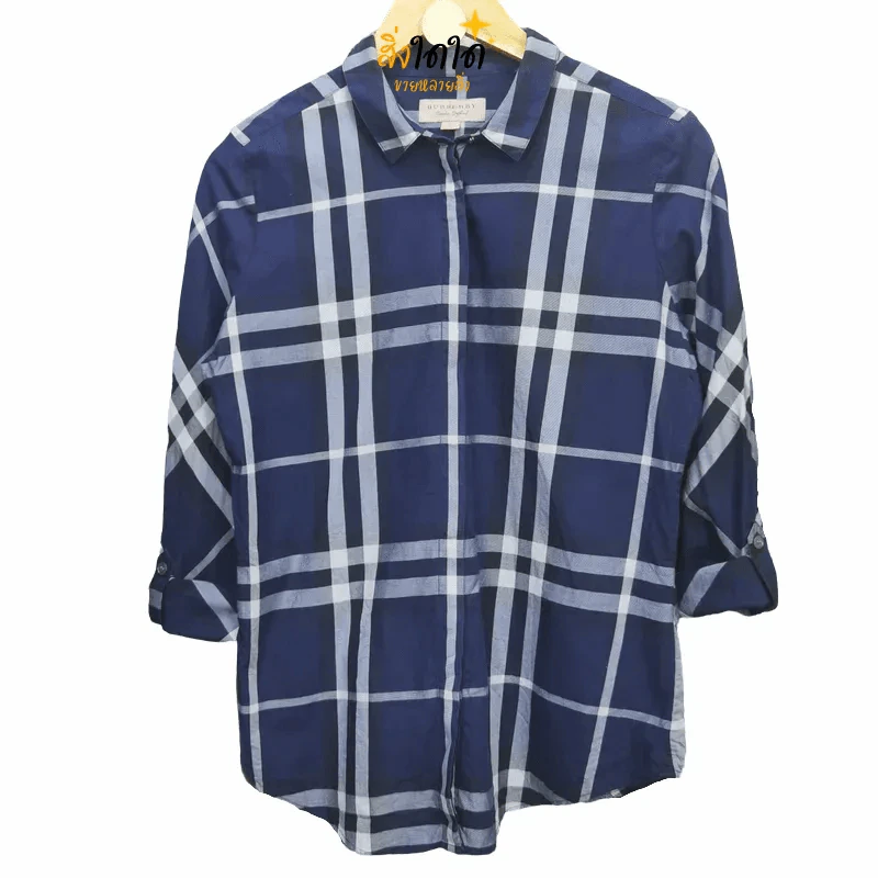 เสื้อเชิ้ตแขนยาว Burberry อก 38 นิ้ว, ยาว 25 นิ้ว รูปที่ 1