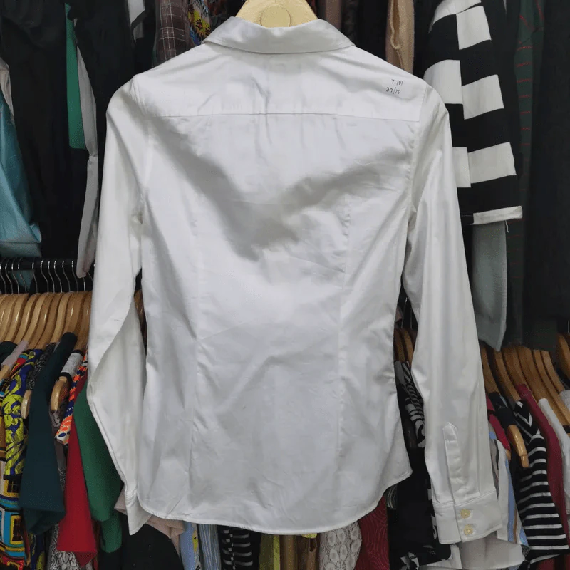 เสื้อเชิ้ตแขนยาวสีขาว อก 37 นิ้ว, ยาว 26 นิ้ว รูปที่ 4