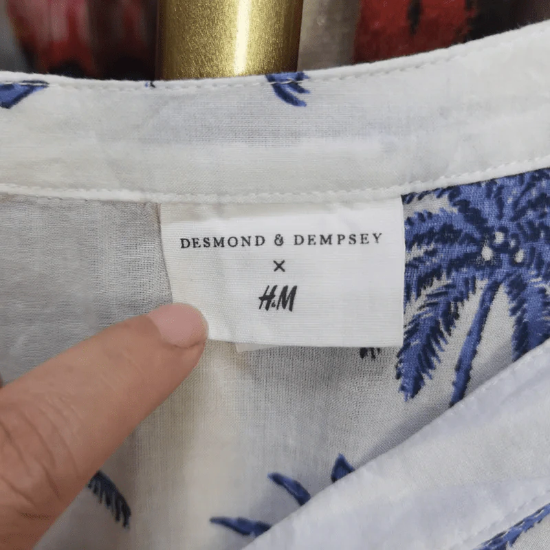 เสื้อลายต้นมะพร้าว Desmond & Dempsey x H&M อกฟรีไซส์, ยาว 26 นิ้ว รูปที่ 4