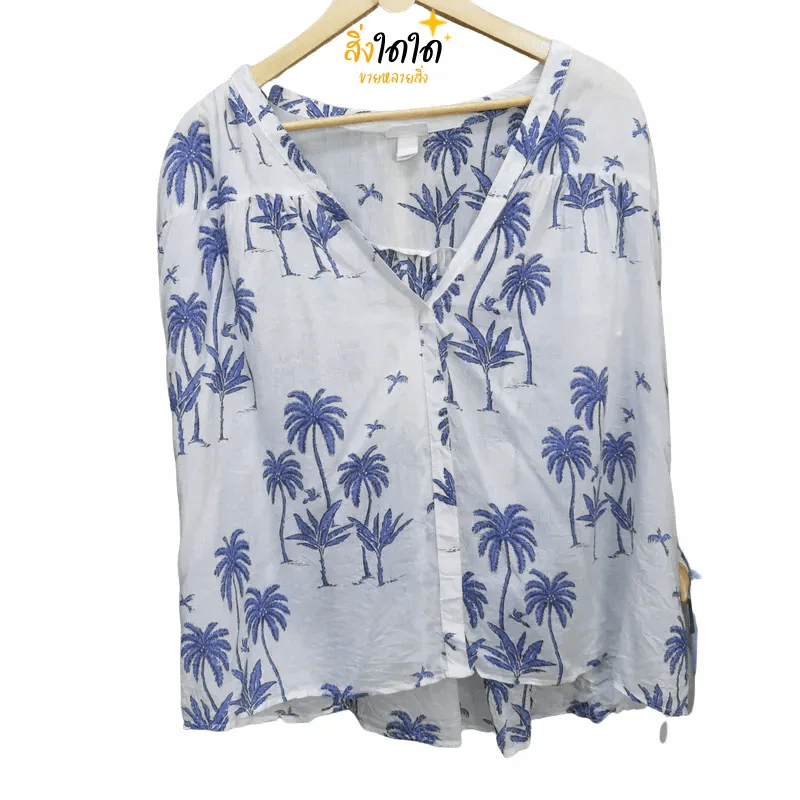 เสื้อลายต้นมะพร้าว Desmond & Dempsey x H&M อกฟรีไซส์, ยาว 26 นิ้ว รูปที่ 1