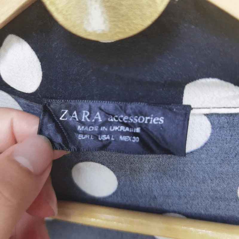 ชุดบอดี้สูทแขนยาว สีดำลายจุดขาว Zara อก 46 นิ้ว, ยาว 25 นิ้ว รูปที่ 4