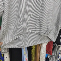 เสื้อลายตรงขาวดำ อก 40 นิ้ว, เอว 25 นิ้ว รูปที่ 7