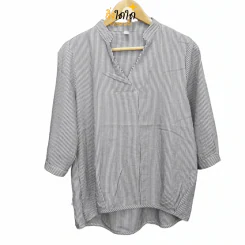 เสื้อลายตรงขาวดำ อก 40 นิ้ว, เอว 25 นิ้ว รูปที่ 1