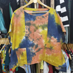 เสื้อลายมัดย้อม พลัสไซส์ อก 56 นิ้ว, ยาว 21 นิ้ว รูปที่ 1