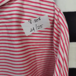 เสื้อแขนยาวลายตรง สีดำสลับขาว พลัสไซส์ อก 44 นิ้ว, ยาว 25 นิ้ว รูปที่ 8