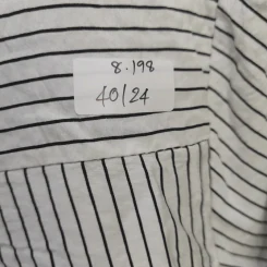 เสื้อเชิ้ตลายตรงยาว ขาวดำ พลัสไซส์ อก 40 นิ้ว, ยาว 24 นิ้ว รูปที่ 6