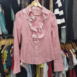 เสื้อเชิ้ตแขนยาว อก 34 นิ้ว, เอว 30 นิ้ว, ยาว 24 นิ้ว รูปที่ 1