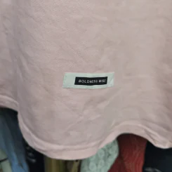 เสื้อฮู้ดแขนสั้น สีชมพู พลัสไซส์ อก 48 นิ้ว, ยาว 22 นิ้ว รูปที่ 4