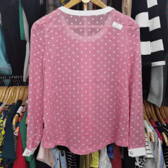 เสื้อแฟชั่น สีชมพู อก 34 นิ้ว, ยาว 23 นิ้ว รูปที่ 6