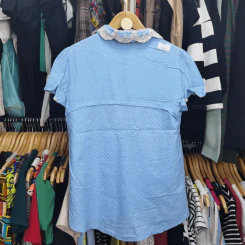 เสื้อแฟชั่น สีฟ้า อก 34 นิ้ว, เอว 24 นิ้ว รูปที่ 7