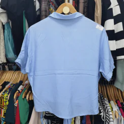 เสื้อแฟชั่น ปักดอกไม้ ผูกเอว พลัสไซส์ อก 44 นิ้ว, เอว 21 นิ้ว รูปที่ 5