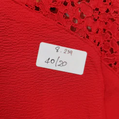 เสื้อแฟชั่นสีแดงผูกเอว พลัสไซส์ อก 40 นิ้ว, ยาว 20 นิ้ว รูปที่ 4