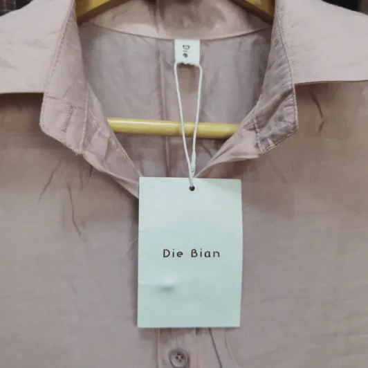 เสื้อเชิ้ตแขนยาว สีชมพู Die Bian อก 42 นิ้ว, ยาว 24 นิ้ว รูปที่ 2