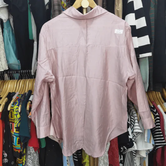 เสื้อเชิ้ตแขนยาว สีชมพู Die Bian อก 42 นิ้ว, ยาว 24 นิ้ว รูปที่ 4