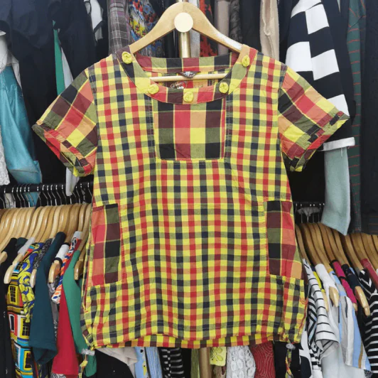 เสื้อแฟชั่น ลายสก๊อต อก 36 นิ้ว, ยาว 24 นิ้ว รูปที่ 1
