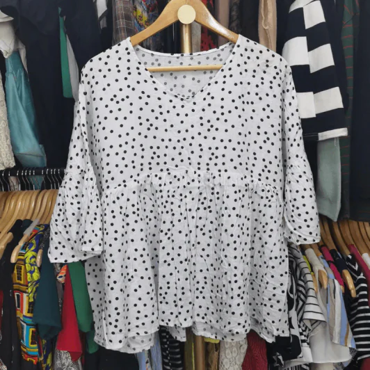 เสื้อแฟชั่น พลัสไซส์ อก 54 นิ้ว, เอวฟรีไซส์, ยาว 26 นิ้ว รูปที่ 1