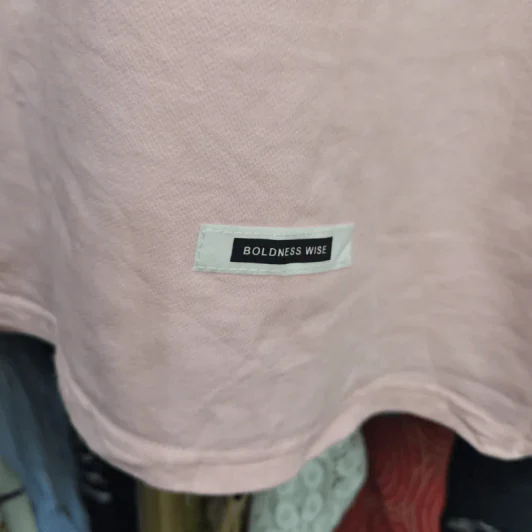 เสื้อฮู้ดแขนสั้น สีชมพู พลัสไซส์ อก 48 นิ้ว, ยาว 22 นิ้ว รูปที่ 4