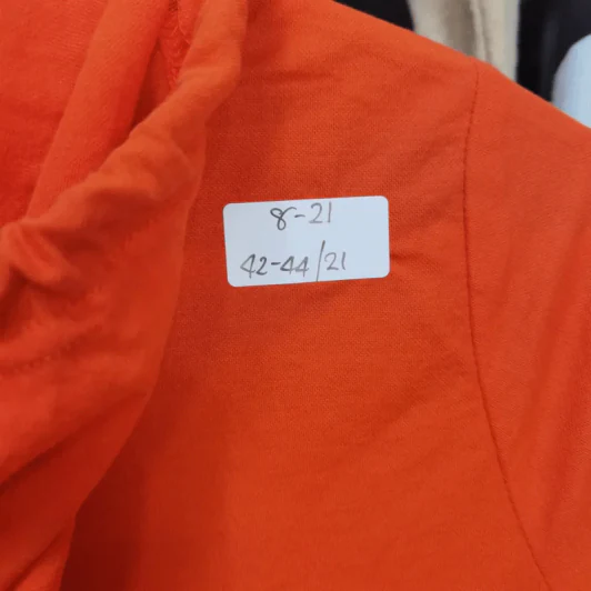เสื้อฮู้ดแขนสั้น สีส้ม พลัสไซส์ อก 42-44 นิ้ว, ยาว 21 นิ้ว รูปที่ 5