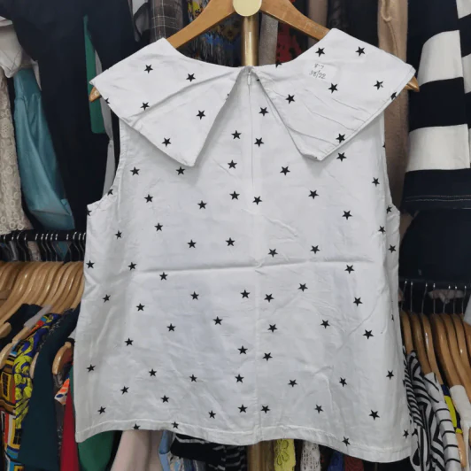 เสื้อแฟชั่น คอบัว แขนกุด อก 38 นิ้ว, ยาว 22 นิ้ว รูปที่ 2