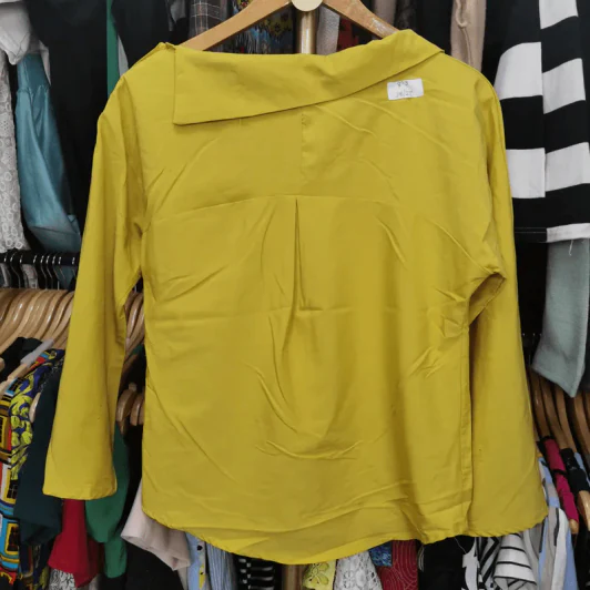 เสื้อแฟชั่น สีเหลือง อก 38 นิ้ว, ยาว 22 นิ้ว รูปที่ 6