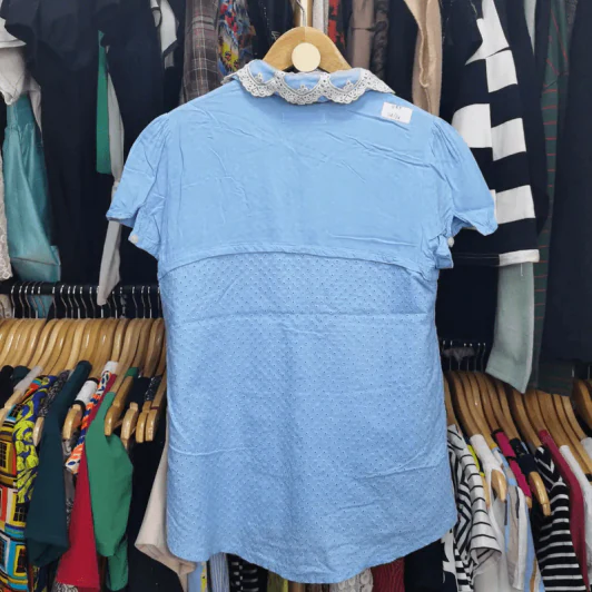 เสื้อแฟชั่น สีฟ้า อก 34 นิ้ว, เอว 24 นิ้ว รูปที่ 7