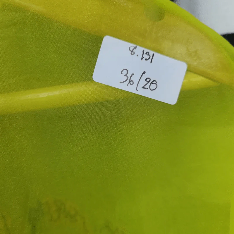 เสื้อครอปสีเหลืองบาง อก 36 นิ้ว, ยาว 20 นิ้ว รูปที่ 5