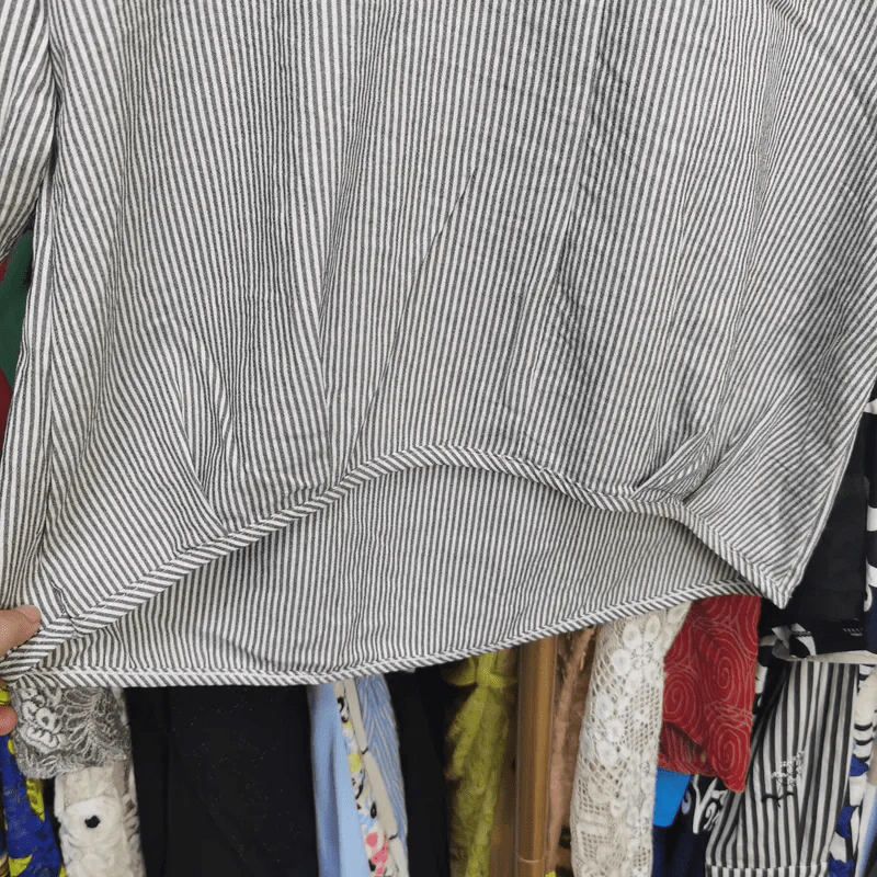 เสื้อลายตรงขาวดำ อก 40 นิ้ว, เอว 25 นิ้ว รูปที่ 7