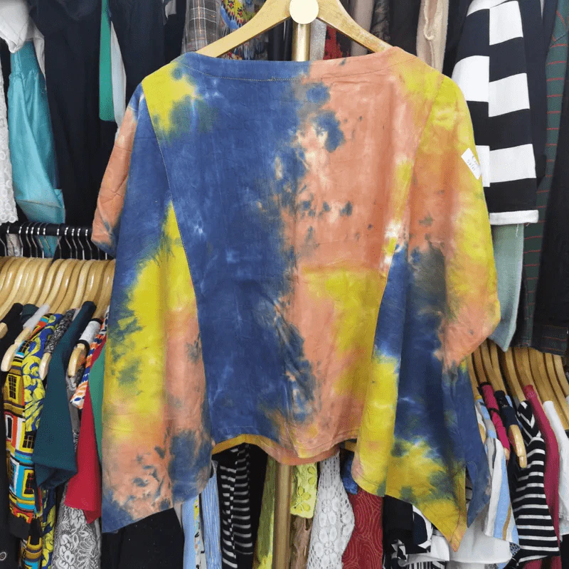 เสื้อลายมัดย้อม พลัสไซส์ อก 56 นิ้ว, ยาว 21 นิ้ว รูปที่ 4