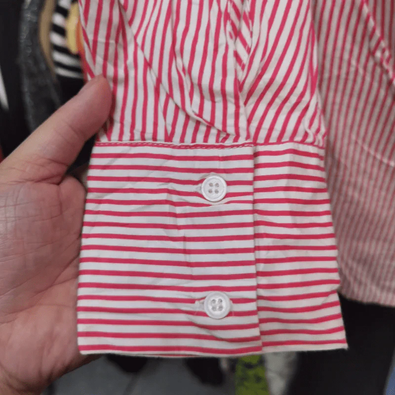 เสื้อแขนยาวลายตรง สีดำสลับขาว พลัสไซส์ อก 44 นิ้ว, ยาว 25 นิ้ว รูปที่ 6