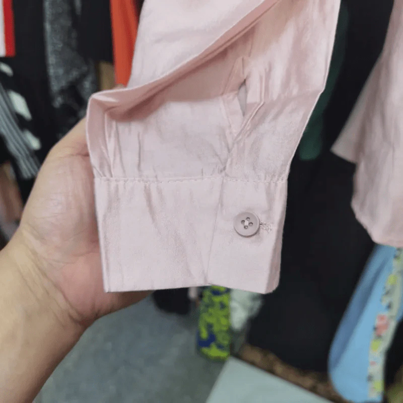 เสื้อเชิ้ตแขนยาว สีชมพู Die Bian อก 42 นิ้ว, ยาว 24 นิ้ว รูปที่ 3