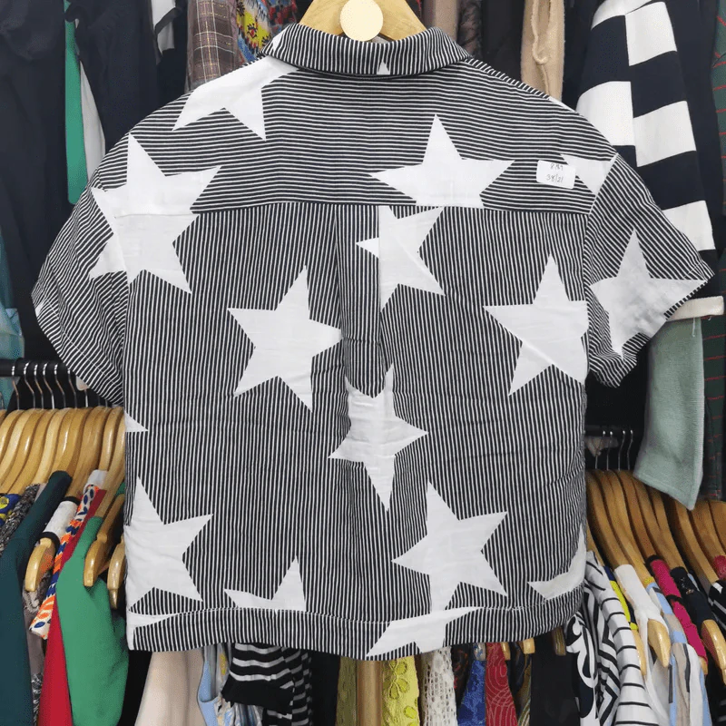 เสื้อเชิ้ตแขนสั้น ลายดาว อก 38 นิ้ว, ยาว 21 นิ้ว รูปที่ 3