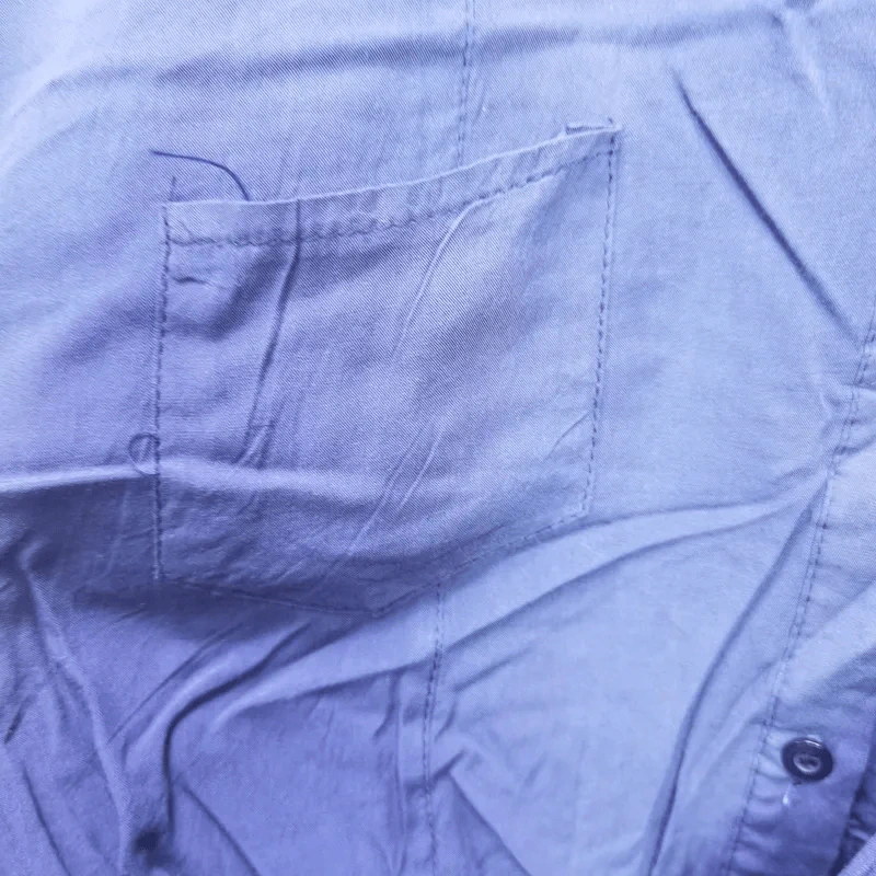 เสื้อเชิ้ตฮู้ดแขนสั้น สีน้ำเงิน เอวสม็อค พลัสไซส์ อก 50 นิ้ว, ยาว 21 นิ้ว รูปที่ 2