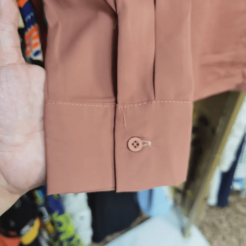 เสื้อเชิ้ตแขนยาว สีน้ำตาล อก 40 นิ้ว, ยาว 23 นิ้ว รูปที่ 3