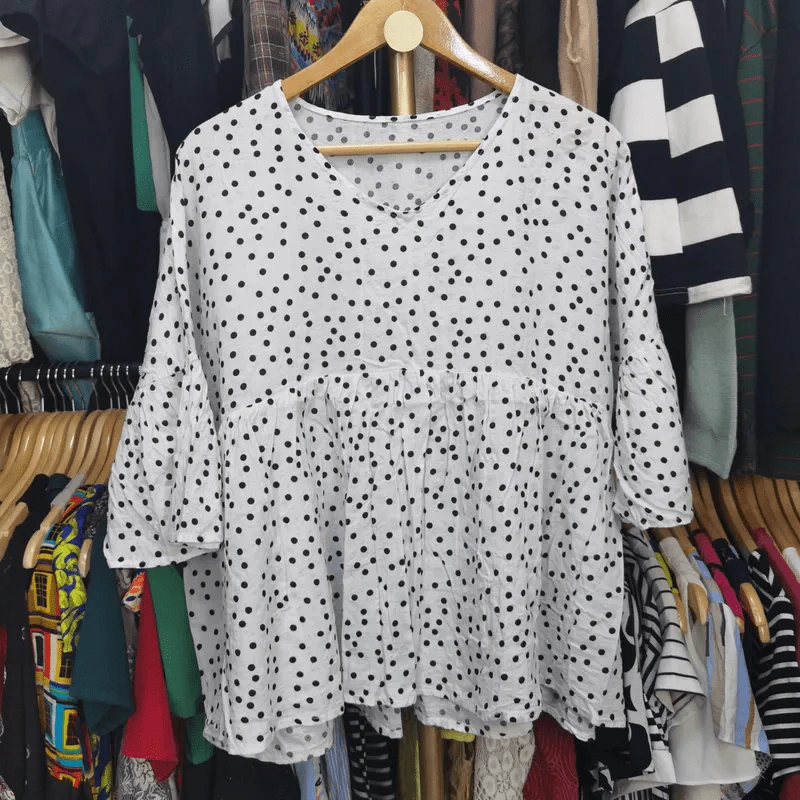 เสื้อแฟชั่น พลัสไซส์ อก 54 นิ้ว, เอวฟรีไซส์, ยาว 26 นิ้ว รูปที่ 1