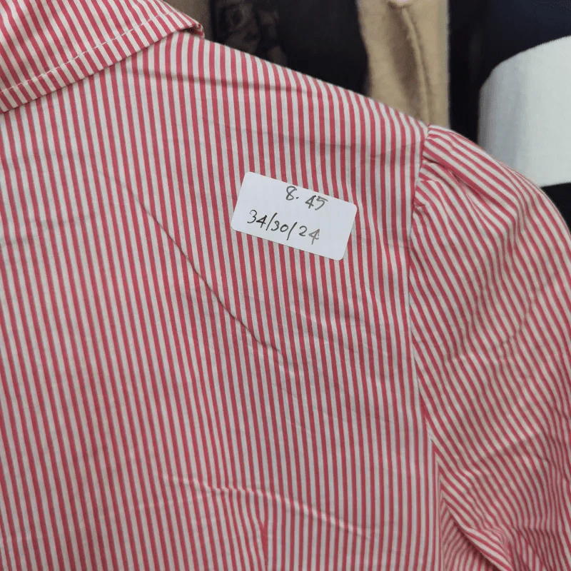 เสื้อเชิ้ตแขนยาว อก 34 นิ้ว, เอว 30 นิ้ว, ยาว 24 นิ้ว รูปที่ 6