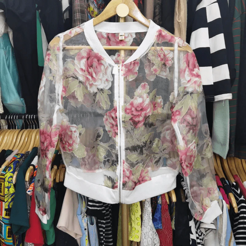 เสื้อคลุม บางโปร่ง อก 38 นิ้ว, ยาว 20 นิ้ว รูปที่ 1