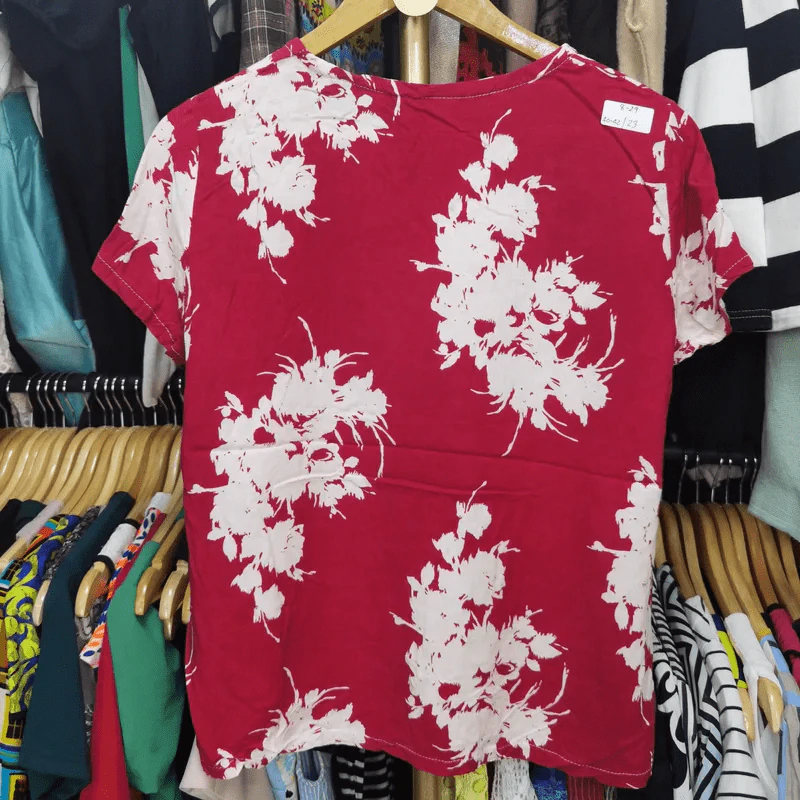 เสื้อแฟชั่น สีแดง พลัสไซส์ อก 40-42 นิ้ว, ยาว 23 นิ้ว รูปที่ 2