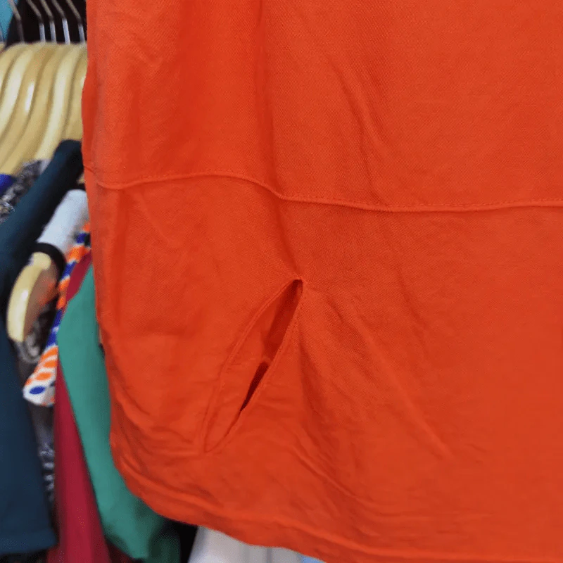 เสื้อฮู้ดแขนสั้น สีส้ม พลัสไซส์ อก 42-44 นิ้ว, ยาว 21 นิ้ว รูปที่ 2